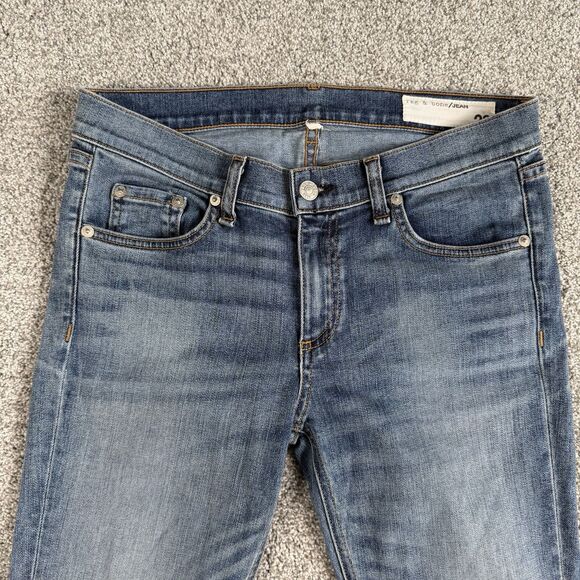 Rag & Bone Newquay The Crop Jeans Womens Split Hem Skinny Size 28 (30x27) - Picture 5 of 10